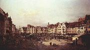 Bernardo Bellotto Ansicht von Dresden, Der Altmarkt von der Seegasse aus oil painting artist
